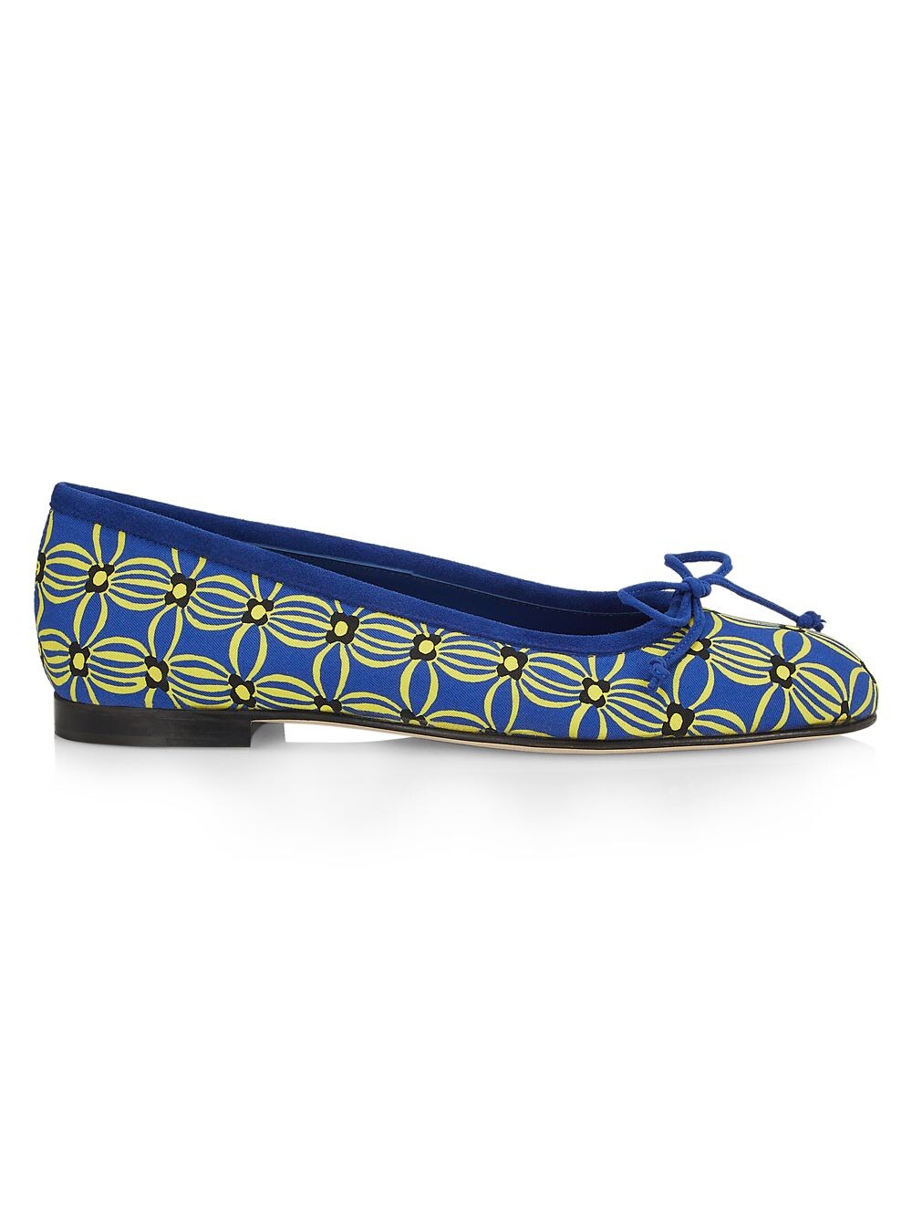 

Балетки Veralli с цветочным принтом Manolo Blahnik, синий