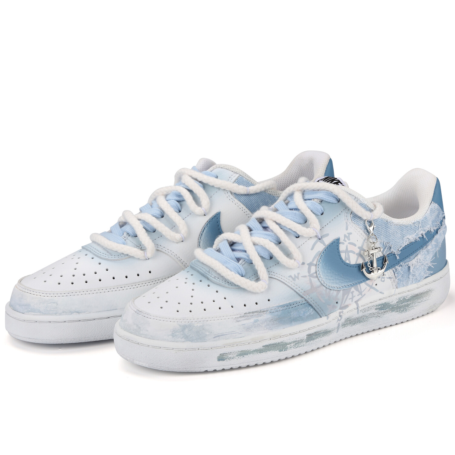

Кроссовки Nike Court Vision 1 Skateboarding Shoes Unisex Low-top, цвет Off White