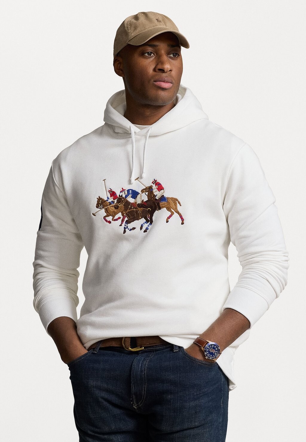 

Толстовка с капюшоном Polo Ralph Lauren Big & Tall, белый