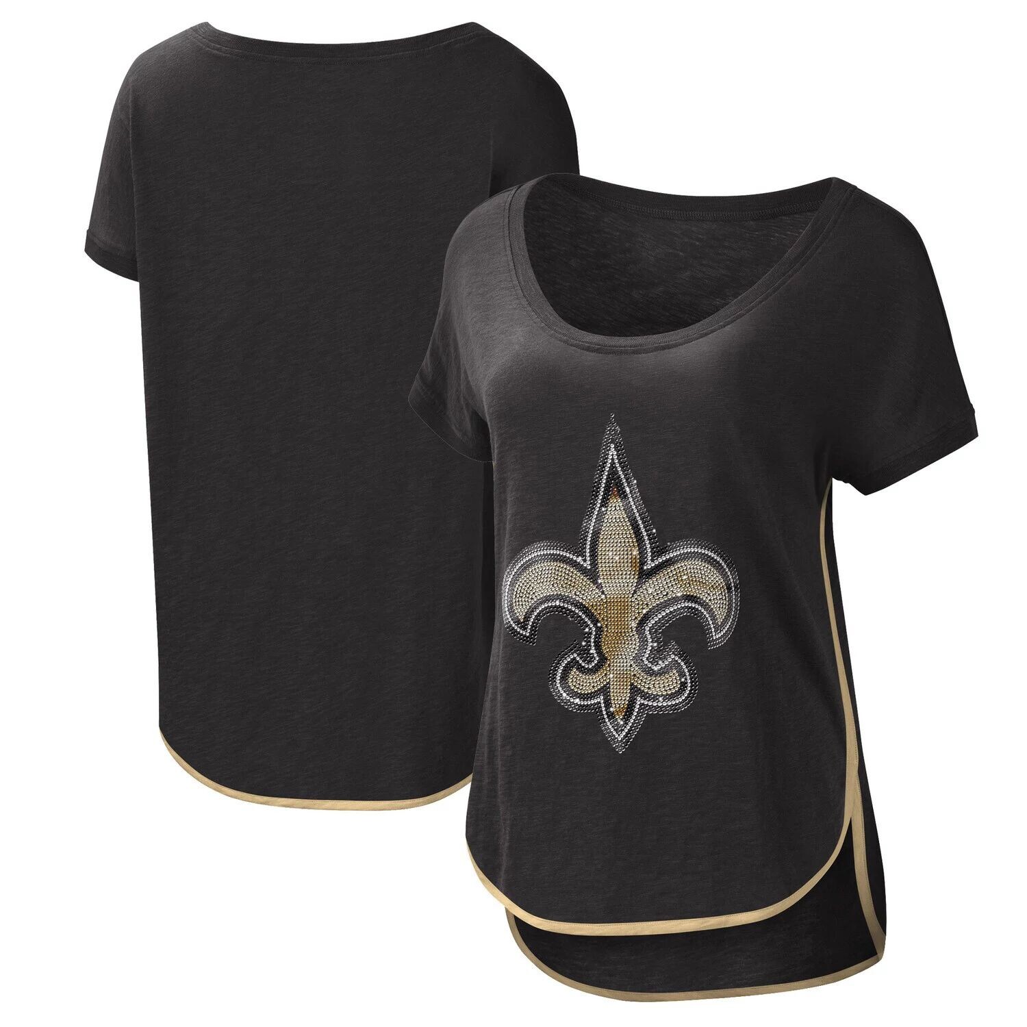 

Женская черная футболка с круглым вырезом G-III 4Her by Carl Banks New Orleans Saints Rookie G-III
