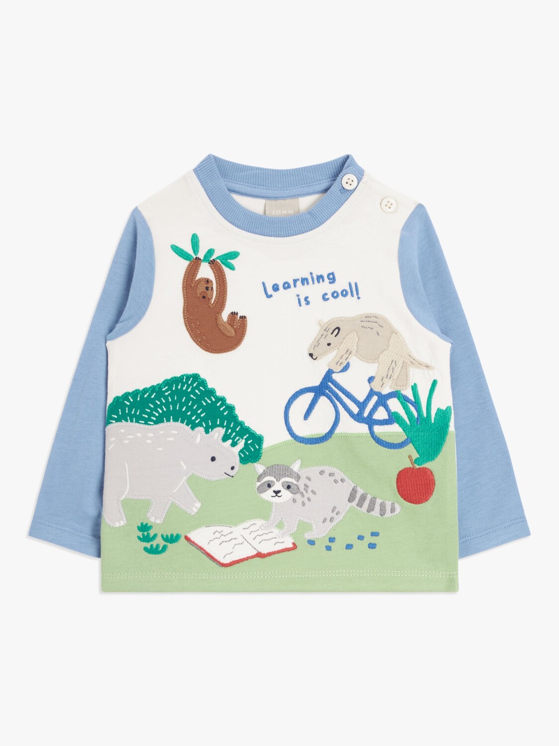 

Топ с аппликацией Baby Learning Is Cool John Lewis, мульти