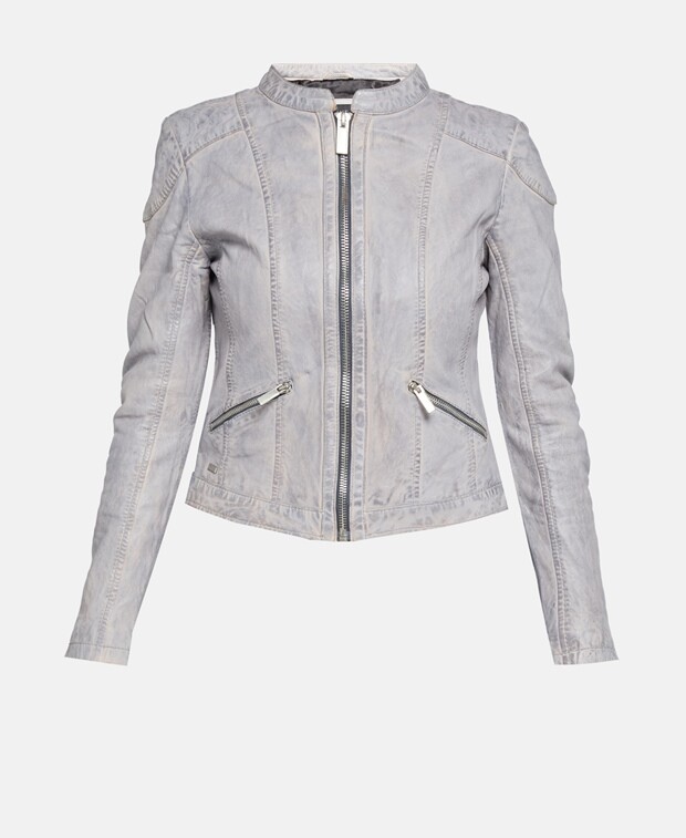

Кожаный пиджак Crone, цвет Medium Grey
