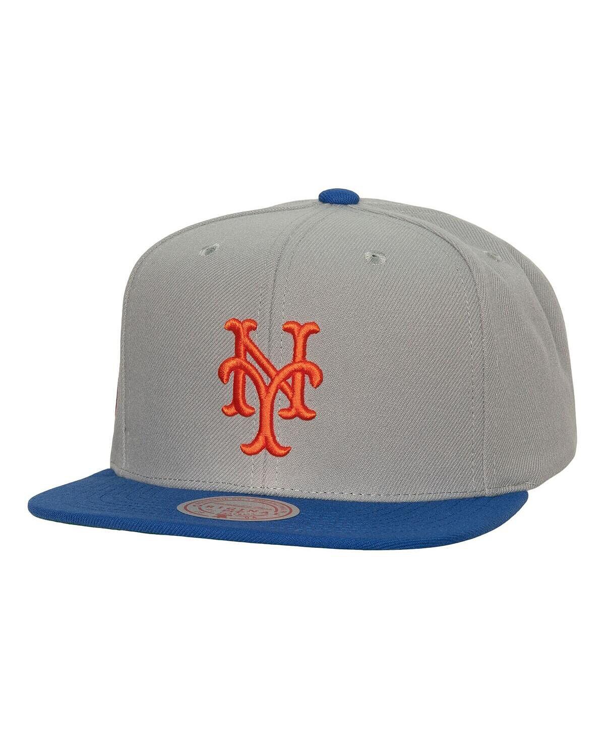 

Мужская серая выездная бейсболка New York Mets Cooperstown Collection Snapback Mitchell & Ness