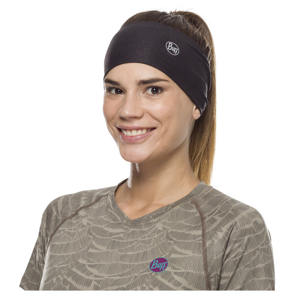 Повязка на голову Buff CoolNet UV+ Tapered Headband, цвет Solid Black быстросохнущая повязка buff fastwick headband r solid black