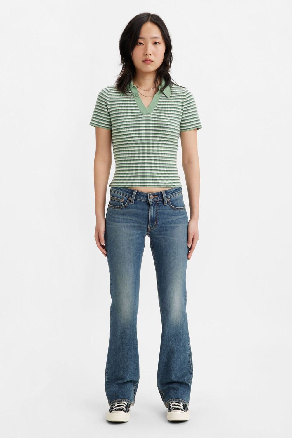 

Очень низкие джинсы с расклешенными штанинами Levi'S, синий