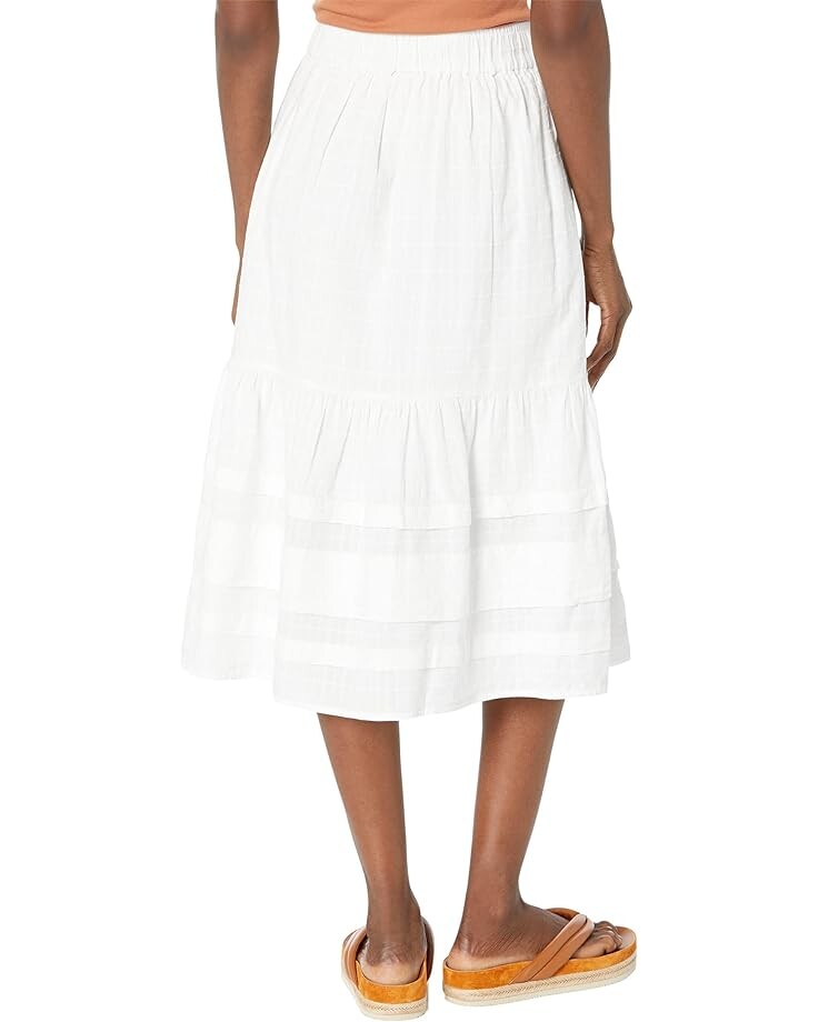 

Юбка Madewell Tiered Pin Tuck Maxi Skirt - Windowpane Clip, цвет Lighthouse