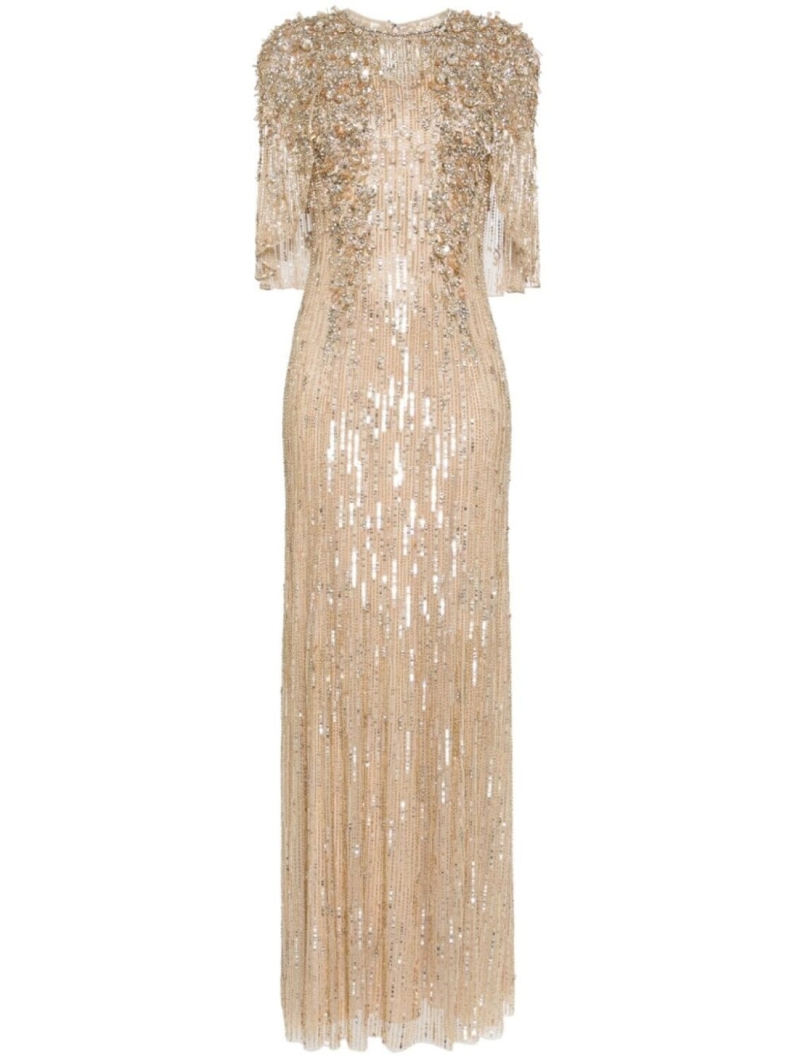 

Jenny Packham платье Astra с кристаллами, золотистый