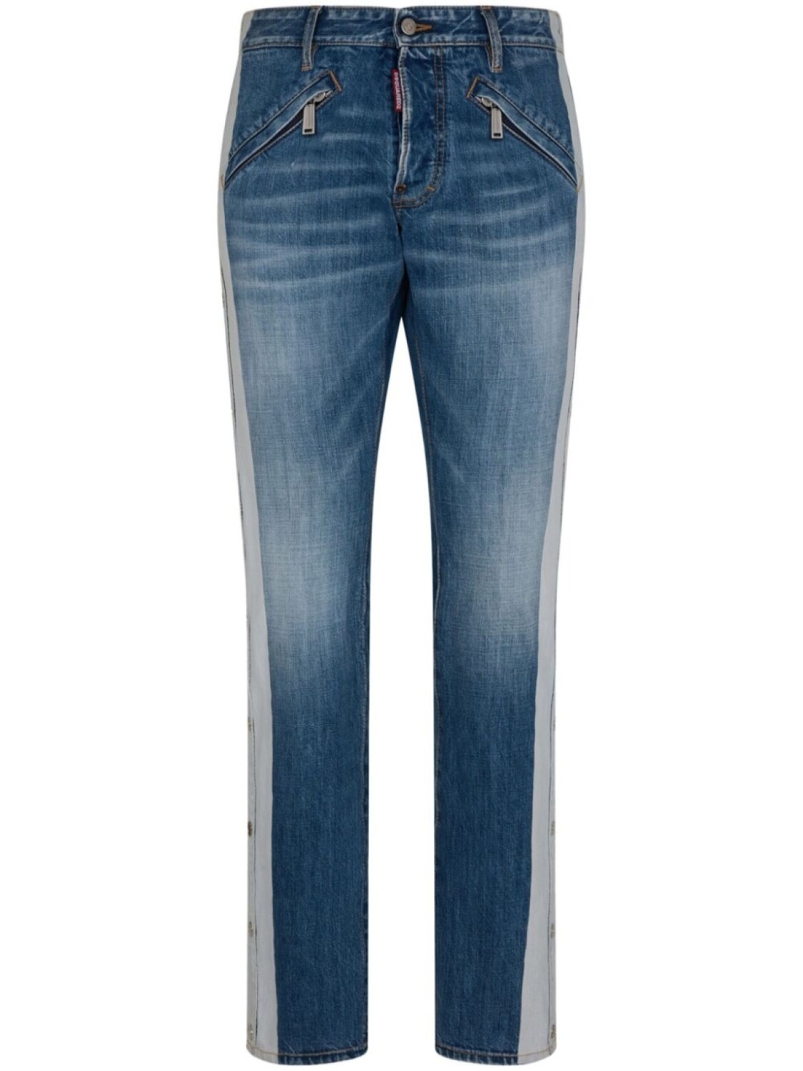 

Dsquared2 прямые джинсы с лампасами, синий