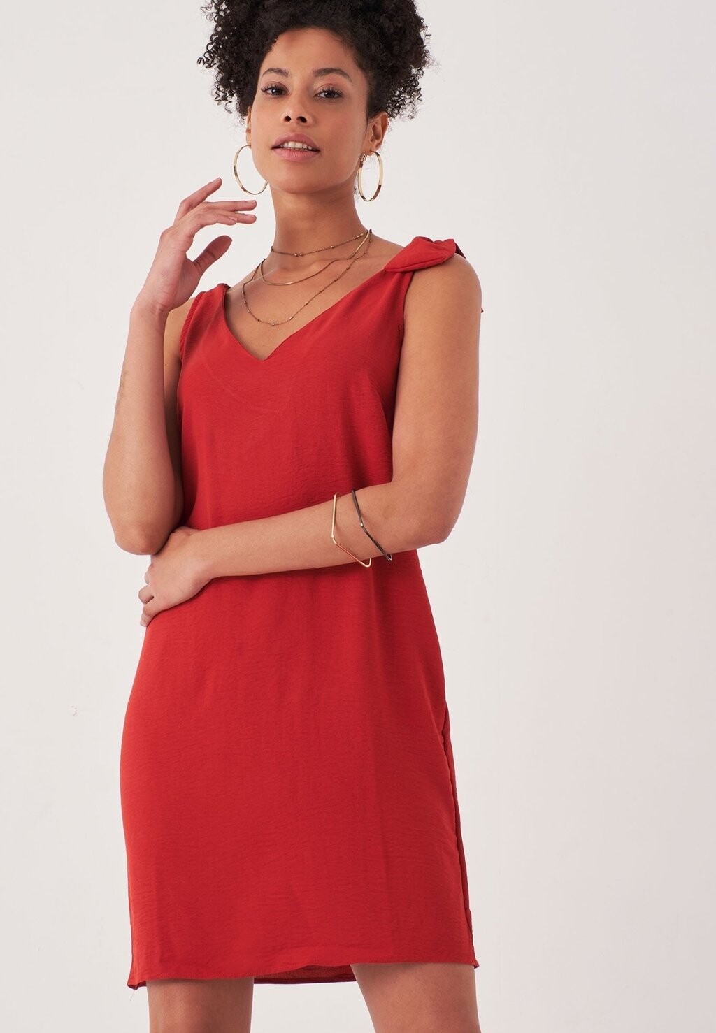 

Летнее платье Shoulder Detailed Herita, коричневый