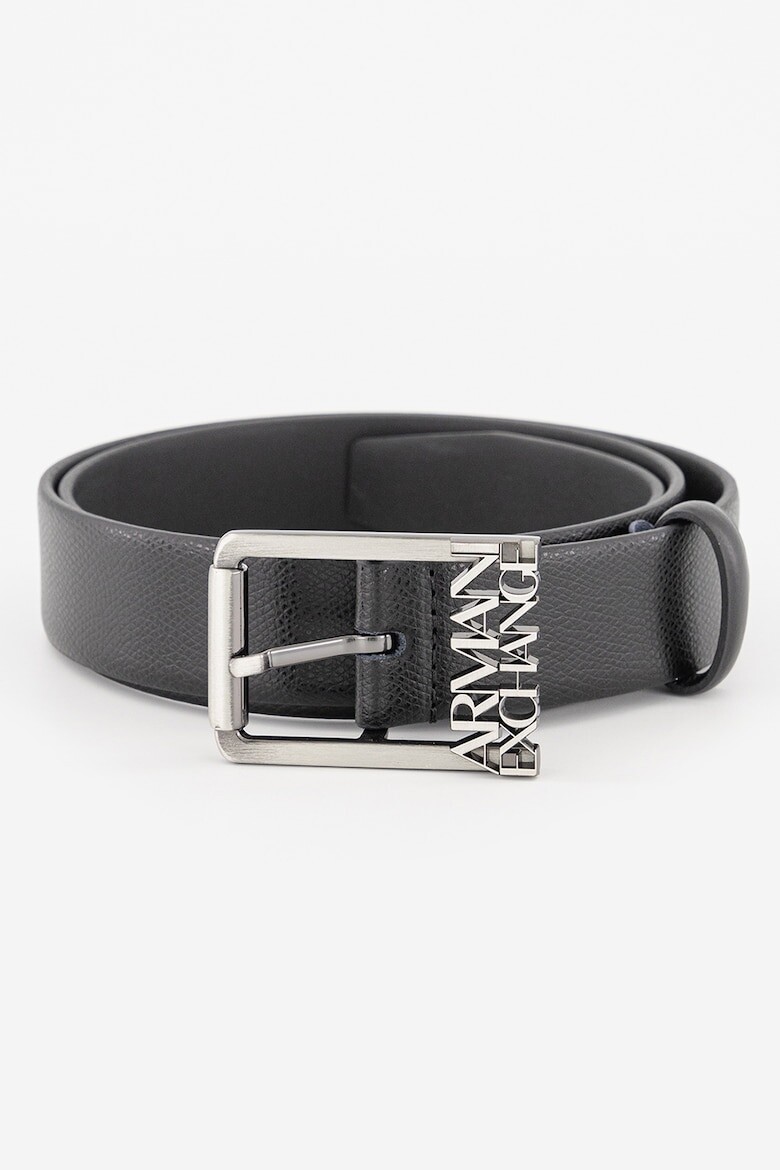 

Кожаный ремень с логотипом на пряжке Armani Exchange, черный