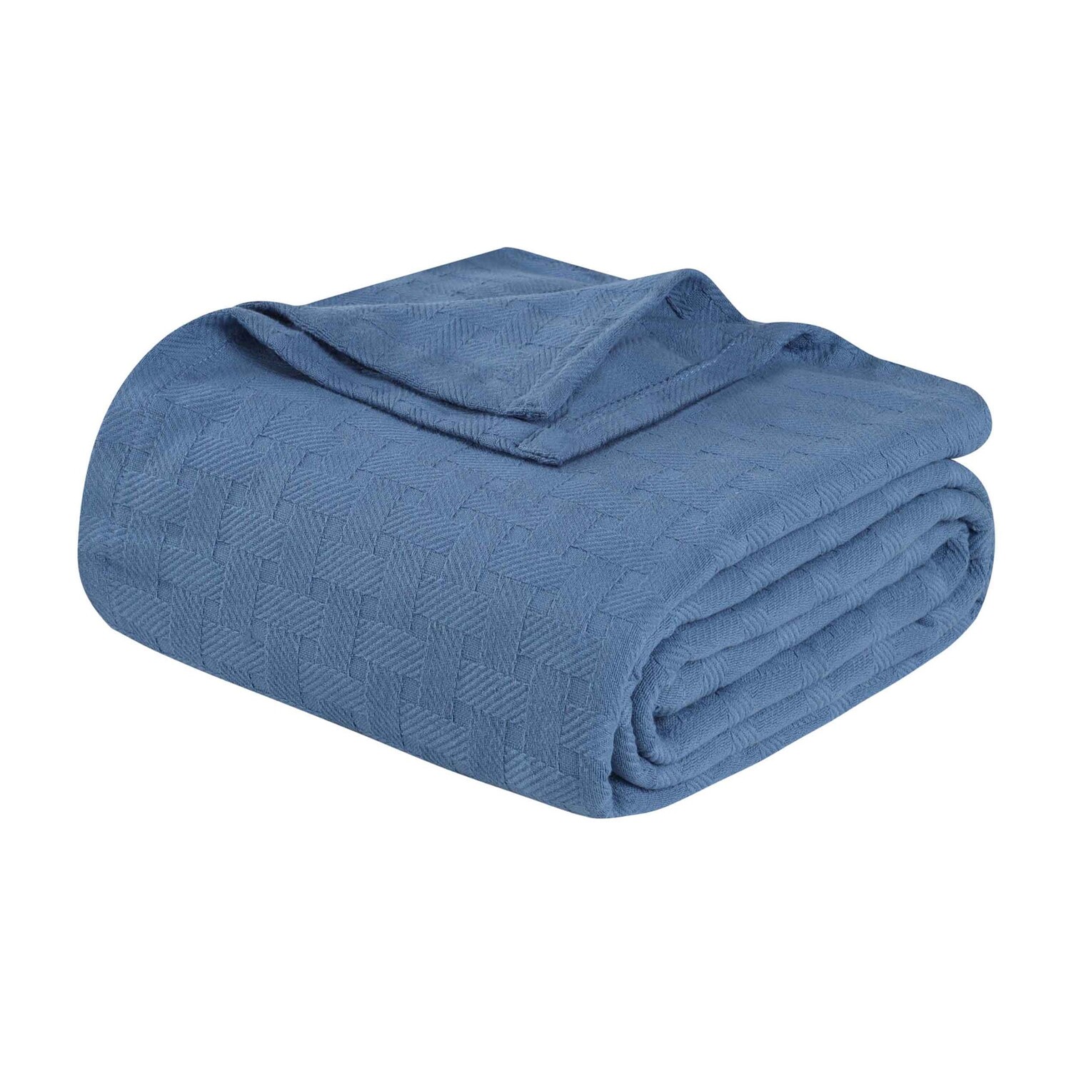 

Хлопковое одеяло корзинного плетения от Superior, цвет Denim Blue