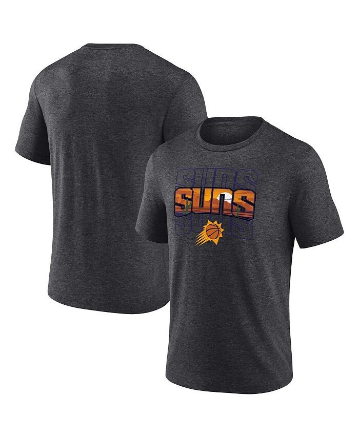 

Мужская темно-серая футболка Phoenix Suns Hometown Originals Announcer Tri-Blend Fanatics, серый