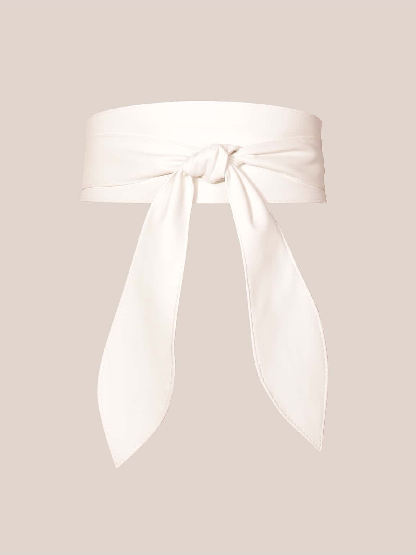Минималистичный однотонный ремень, белый elastic band waist belt waist corset belt elastic cummerbunds solid color plus size waistband wide belt pu patent leather