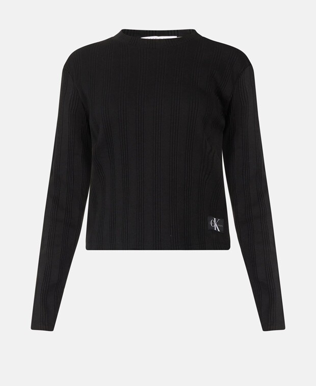 

Топ с длинными рукавами Calvin Klein, черный