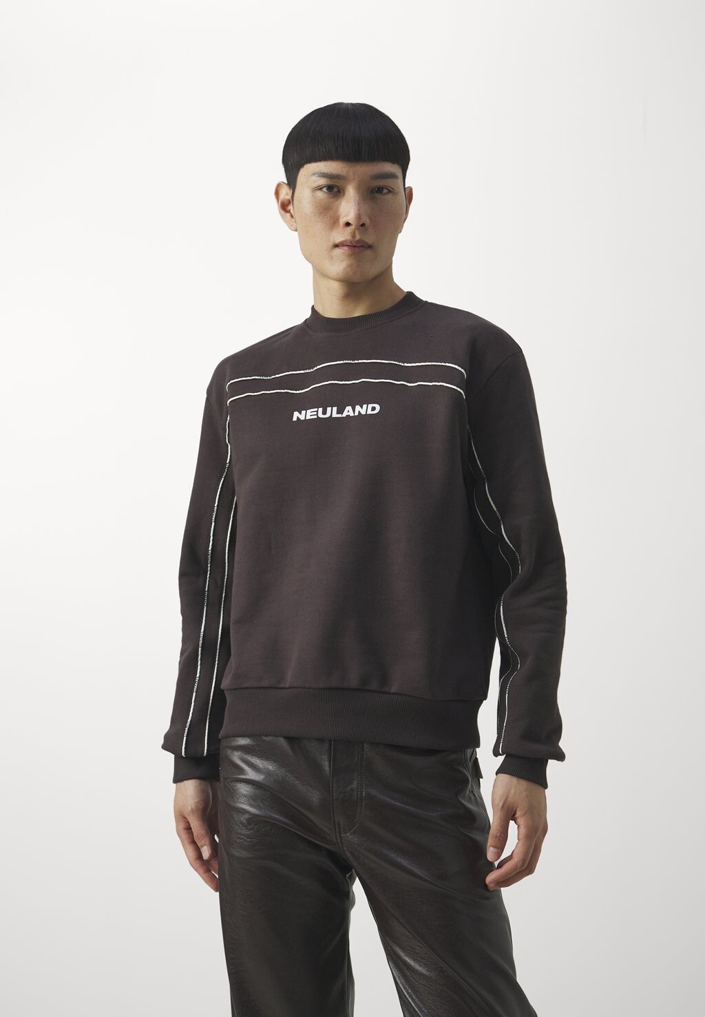 

Толстовка Crewneck With Piping Unisex GmbH, цвет dark brown