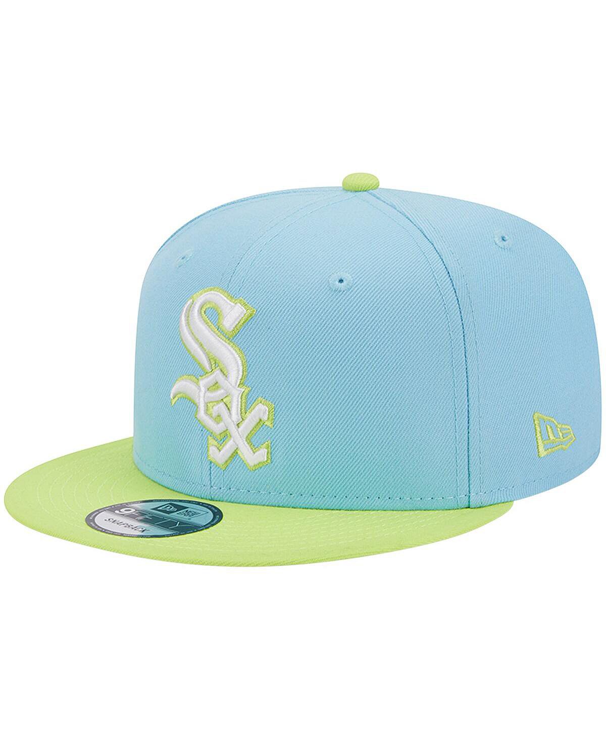 Мужская светло-синяя, неоново-зеленая бейсболка Chicago White Sox Spring Basic двухцветная кепка Snapback 9FIFTY New Era