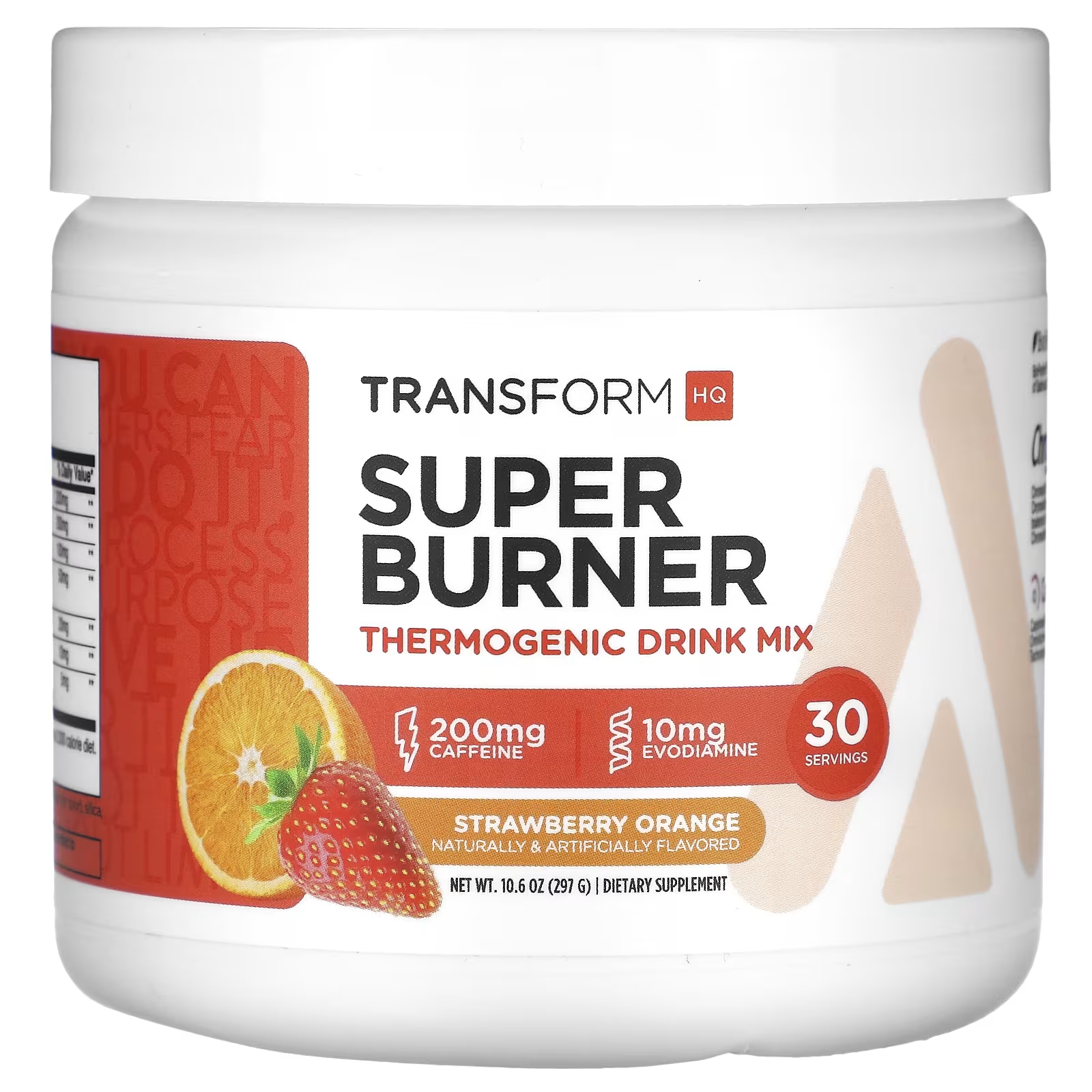 Смесь для термогенного напитка TransformHQ Super Burner клубника и апельсин, 297 г