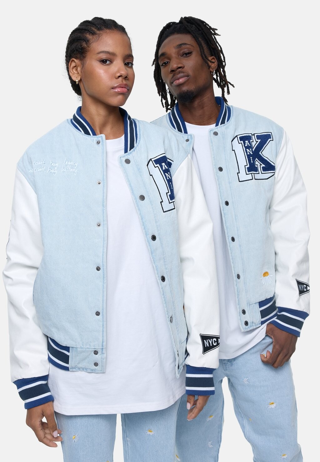 

Джинсовая куртка КУРТКА RETRO PATCH BLOCK COLLEGE UNISEX Karl Kani, синий
