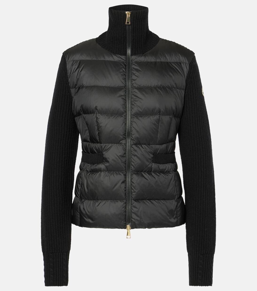 

Куртка из шерсти с пуховыми вставками Moncler, черный