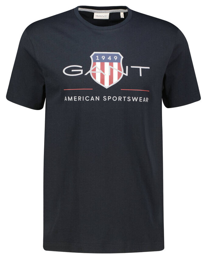 

Архивный щит на футболке Gant, черный