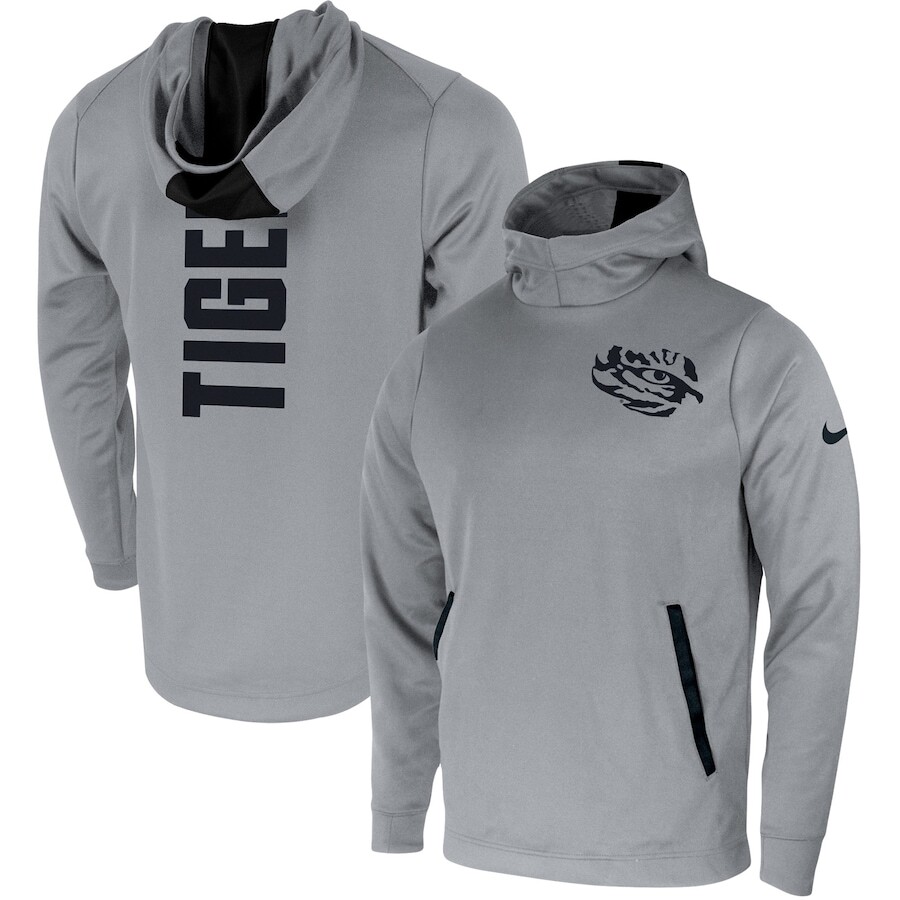 

Пуловер с капюшоном Nike Lsu Tigers, серый