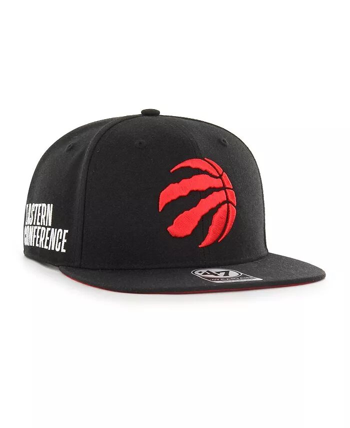 

Черная мужская кепка Toronto Raptors Sure Shot Captain Snapback '47 Brand, черный