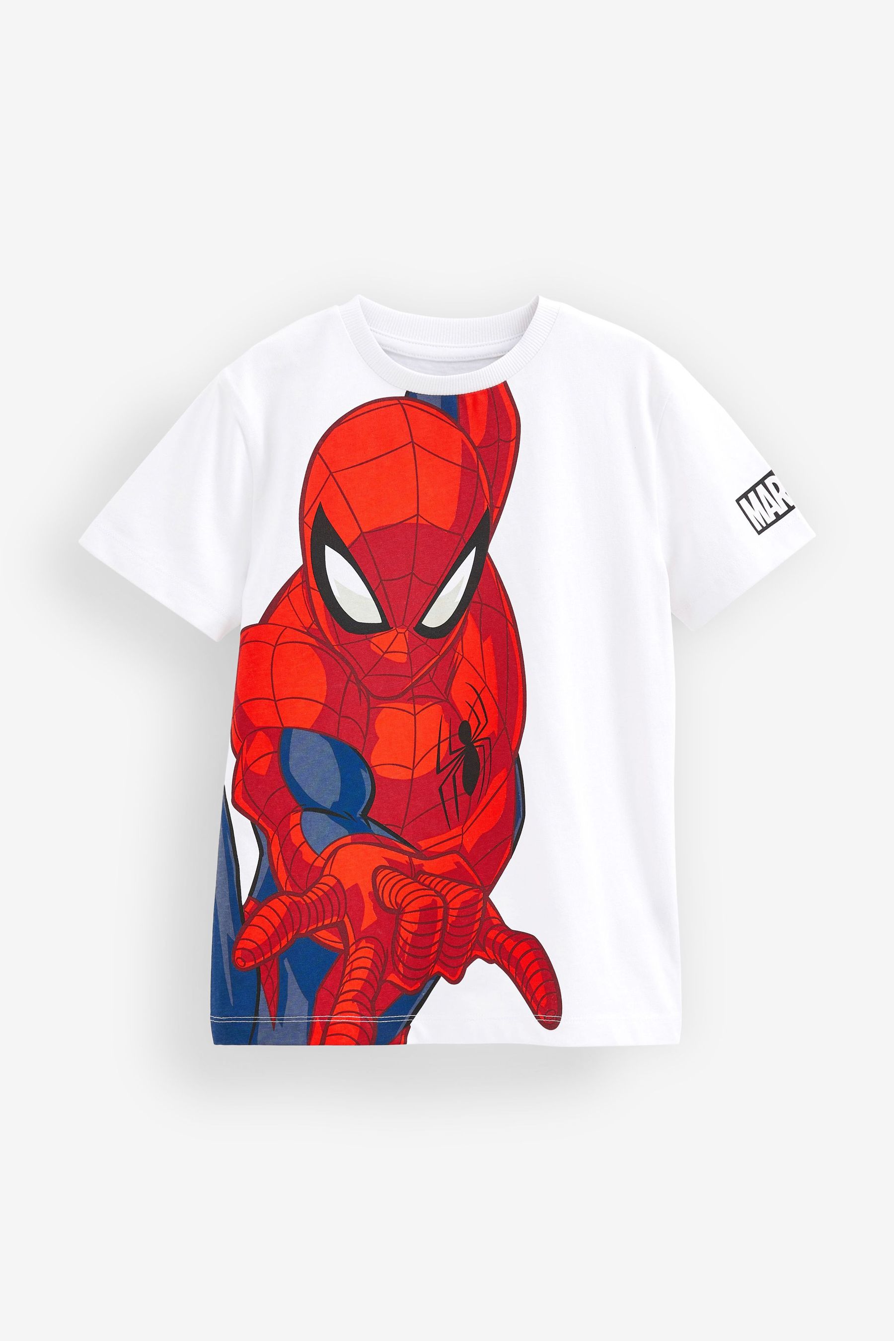 Superhero Белая футболка с короткими рукавами и мотивом Человека-паука Next, белый