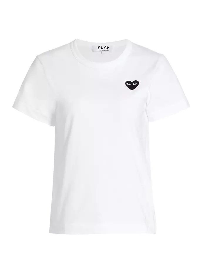 Футболка с сердечком Comme Des Garçons Play, белый футболка comme des garçons play с камуфляжным сердечком цвет белый