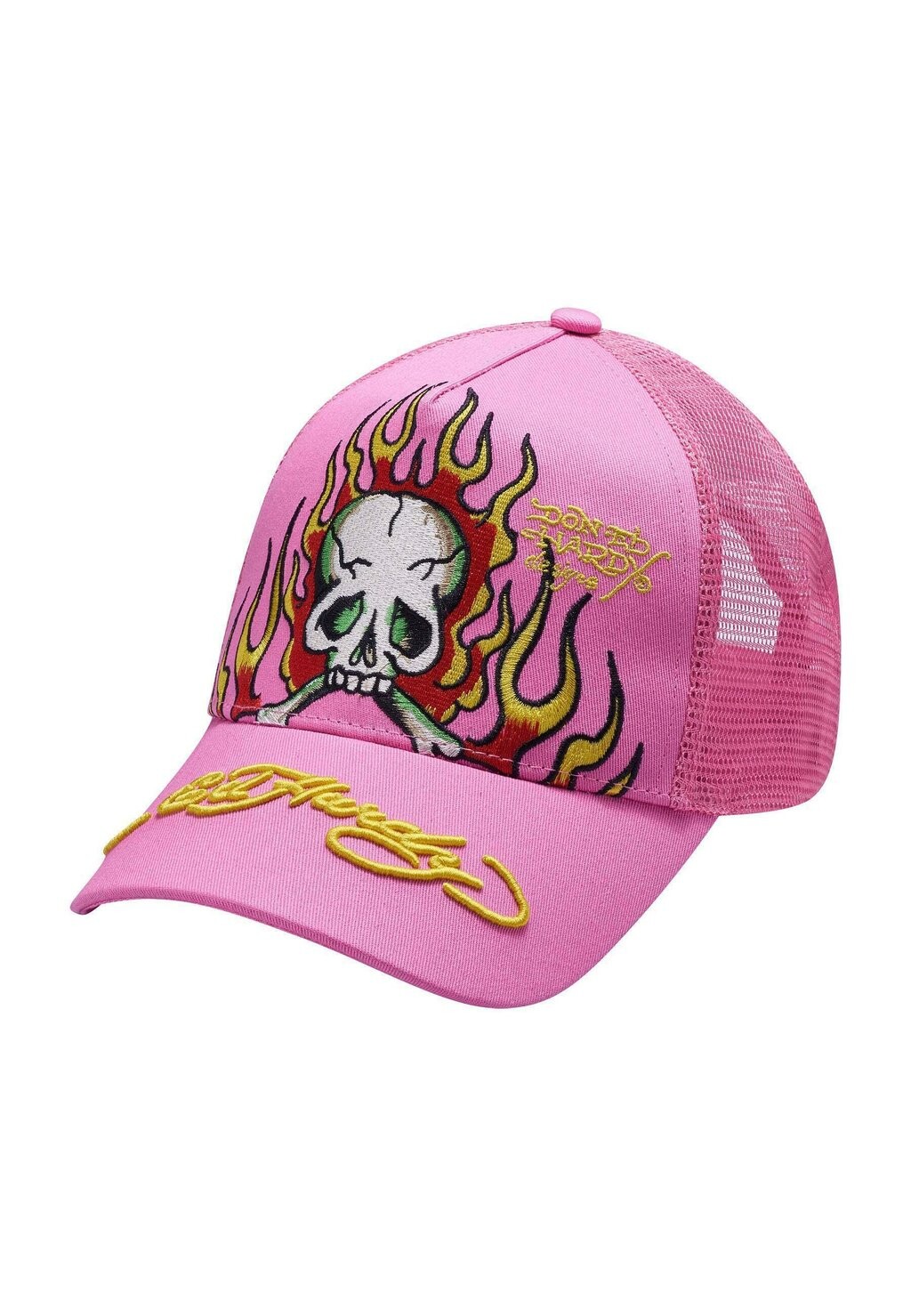 

Кепка Hell-Fire Twill Front Mesh Trucker Ed Hardy, цвет pink pink