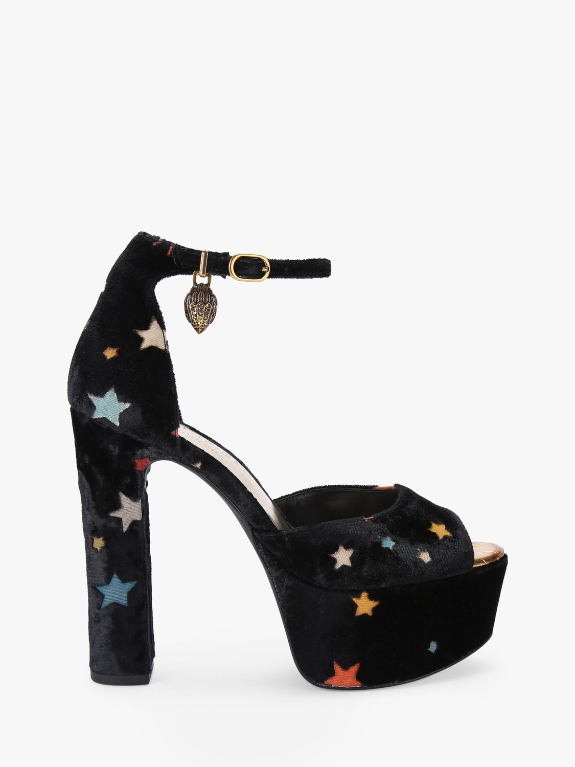 

Kurt Geiger London Shoreditch Туфли на высокой платформе с принтом звезд, черный/мульти