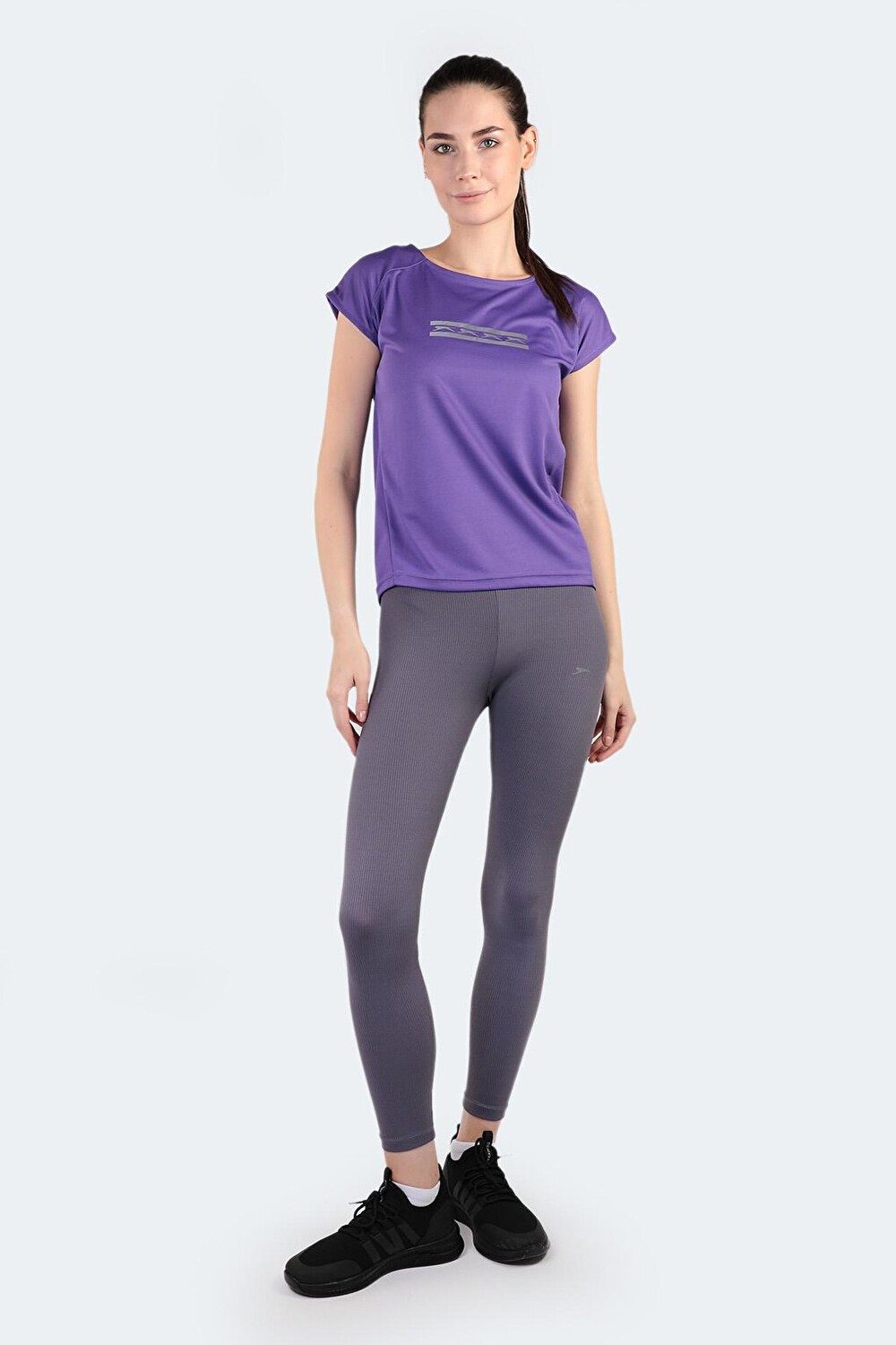 

Женские тайтсы для фитнеса PRANAV темно-серые SLAZENGER