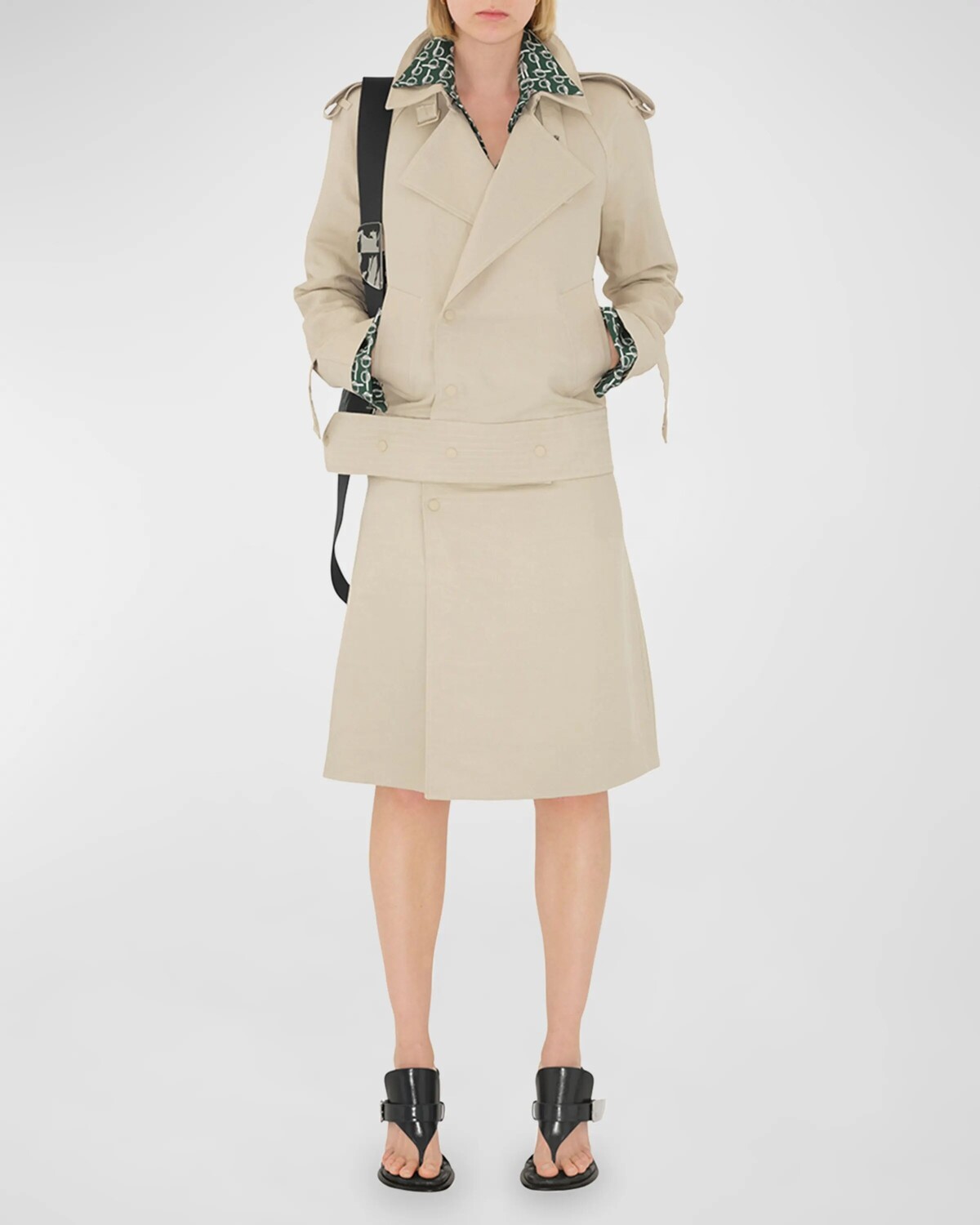 

Короткий тренч Burberry, цвет Stone
