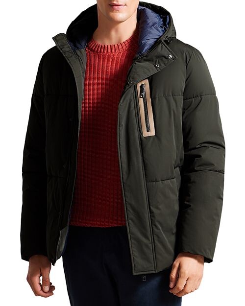 

Стеганая куртка-пуховик Kinmont с капюшоном Ted Baker, цвет Green