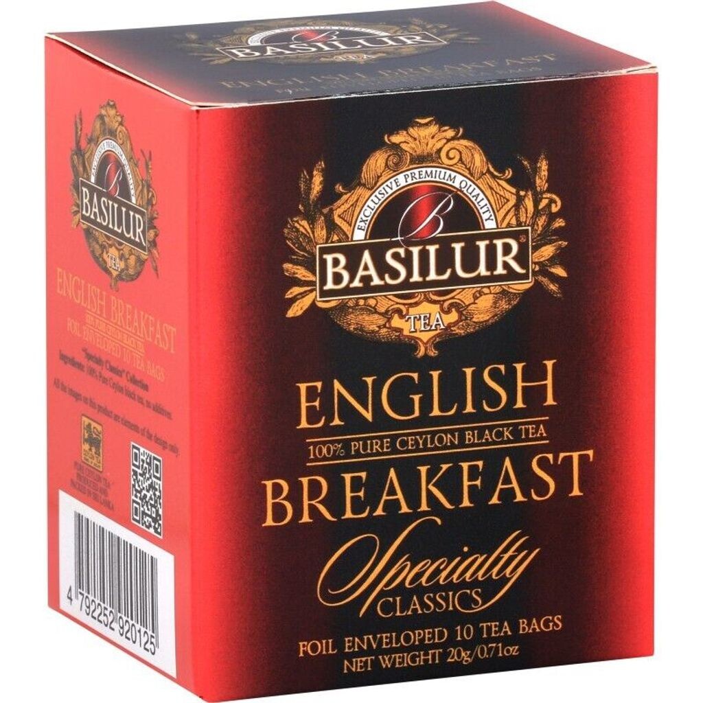 

Черный чай Basilur с Цейлона без добавок, типичный чай для завтрака.