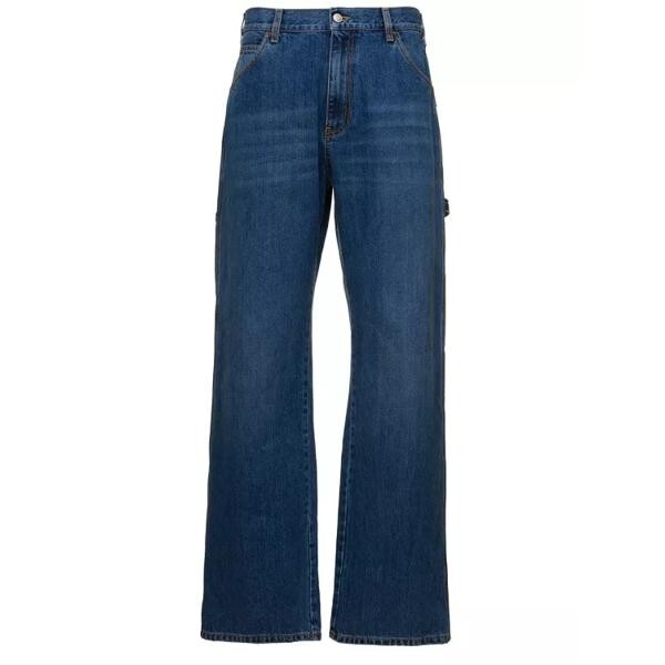 

Джинсы workwear' loose jeans in cotton denim Alexander Mcqueen, синий