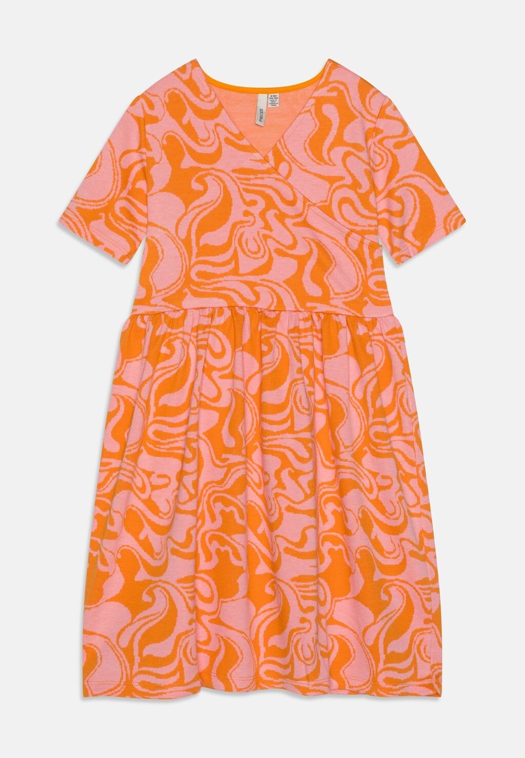 

Платье повседневное PKBRINA WRAP DRESS Pieces Kids, цвет pink/papaya