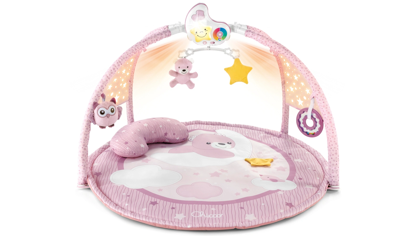 Chicco Детское игровое одеяло 3 в 1 розовое