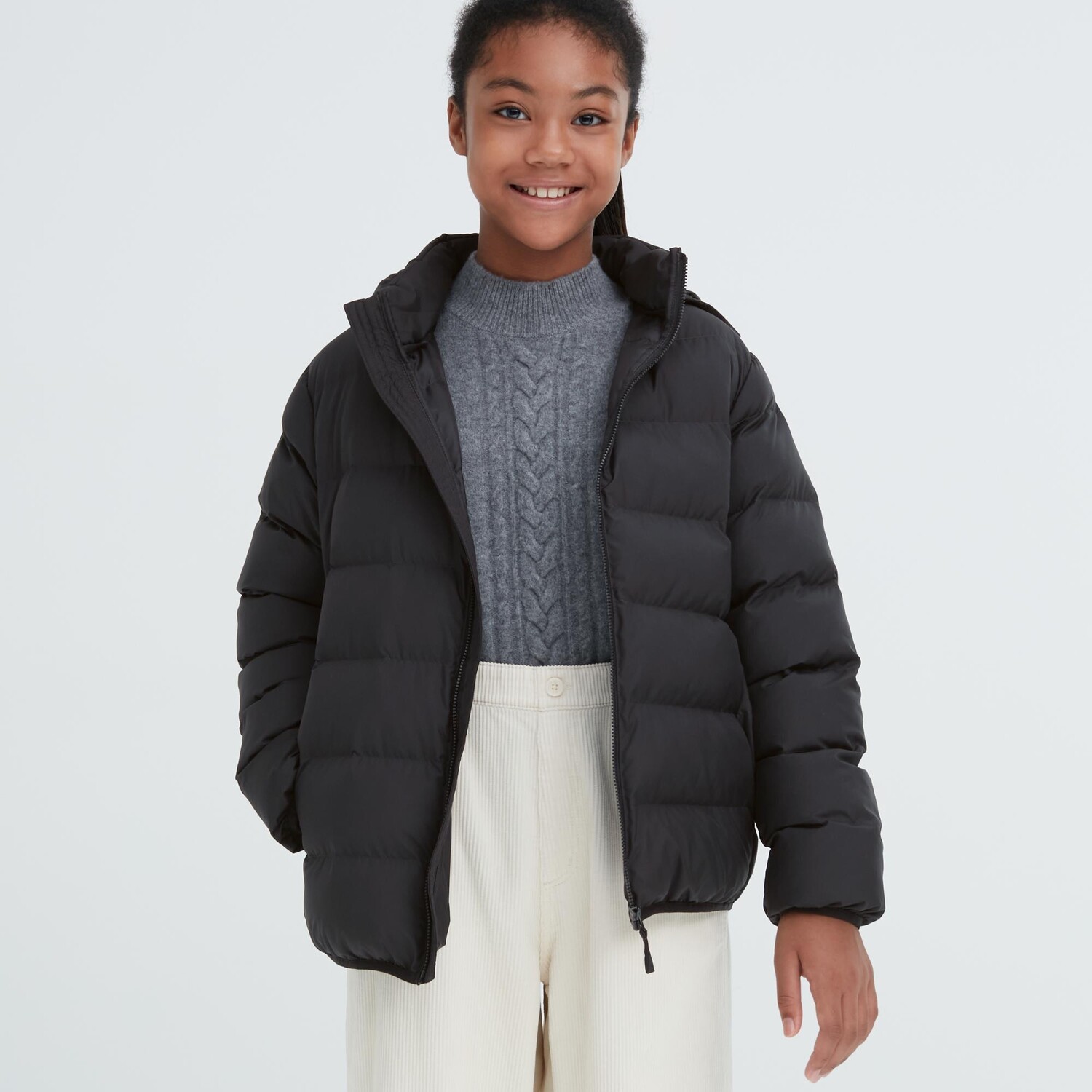 

Куртка с теплой подкладкой Kids Pufftech Uniqlo, черный
