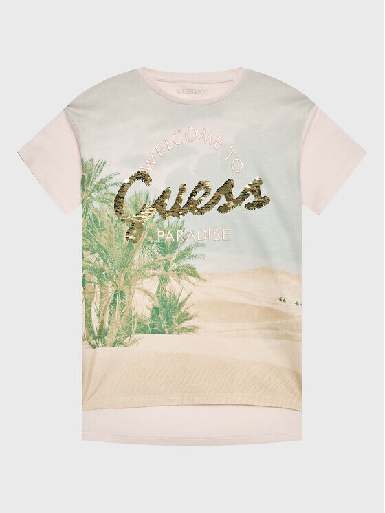 

Футболка оверсайз Guess, бежевый