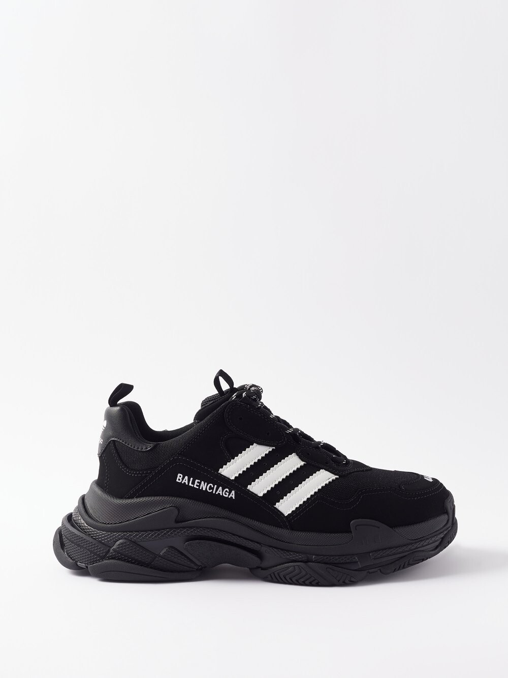 

Кроссовки из искусственной кожи x adidas triple s Balenciaga, черный