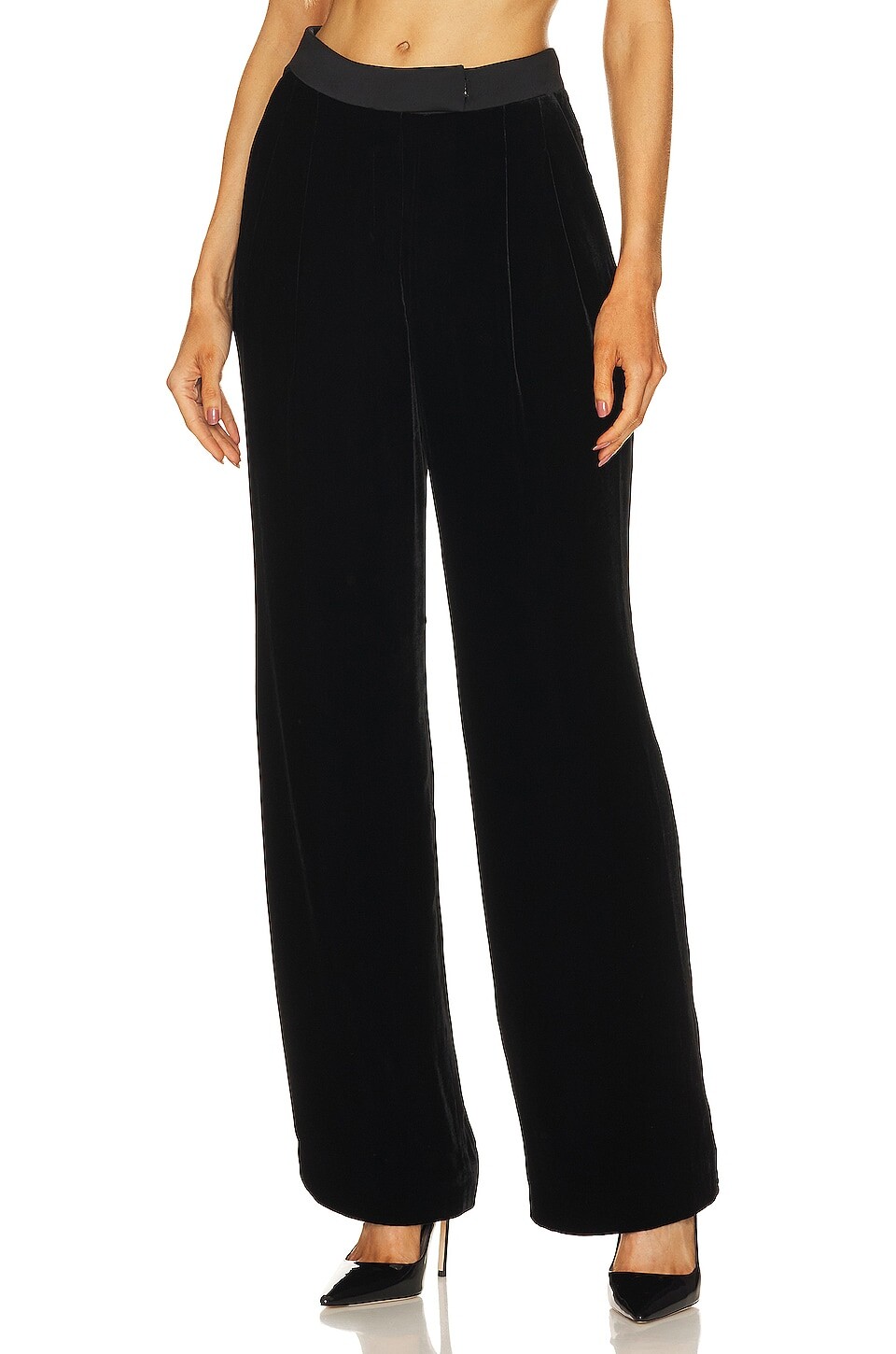 

Брюки Rozie Corsets Velvet Pleated Trousers, черный