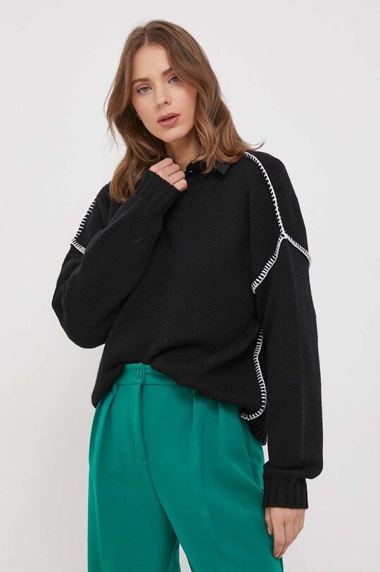 

Шерстяной свитер United Colors of Benetton, черный