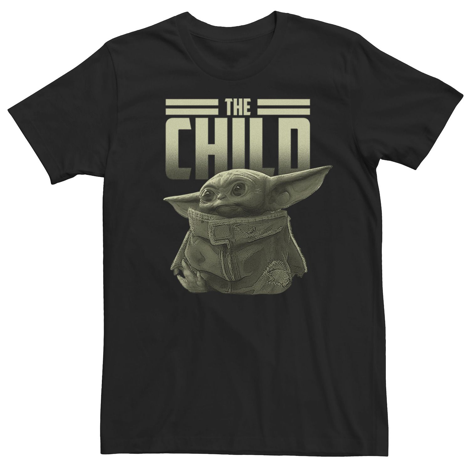 Мужская футболка с портретом «Звездные войны, Мандалорец, Ребенок, известный как Малыш Йода» Star Wars, черный