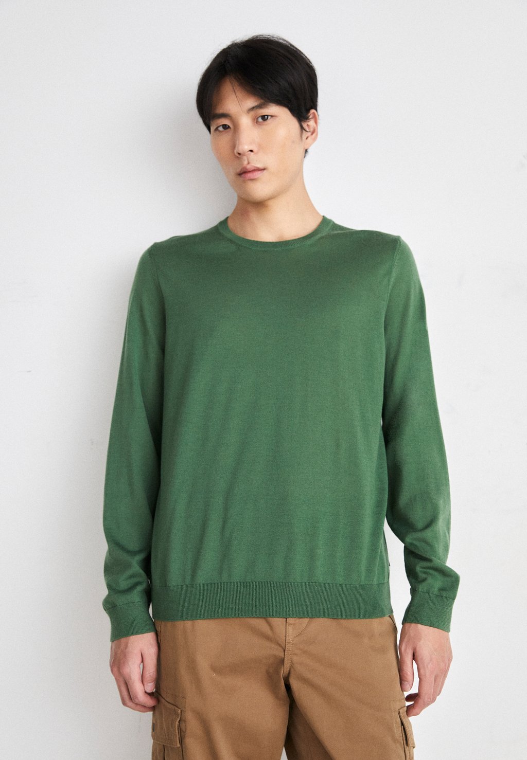 Вязаный свитер LENO BOSS, цвет open green