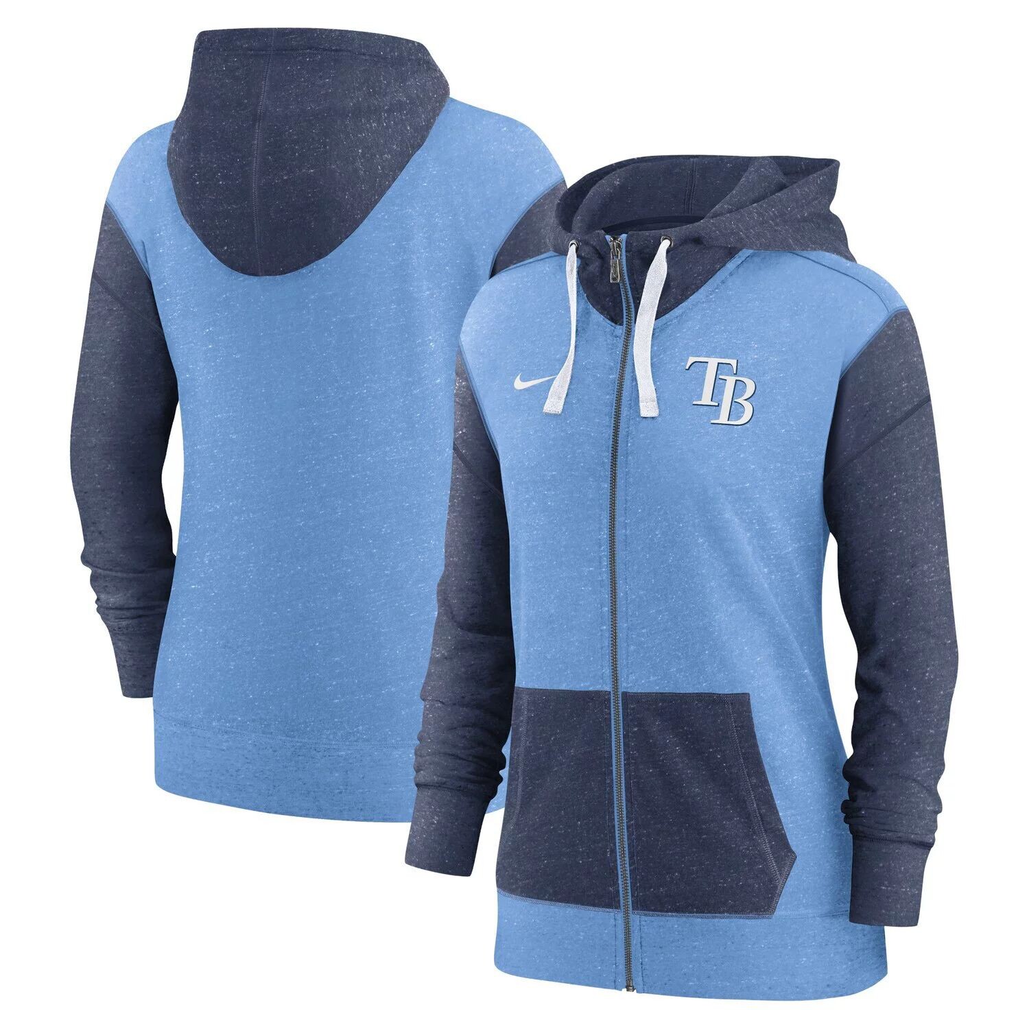 

Женская голубая худи с молнией во всю длину Nike Tampa Bay Rays Nike, Синий