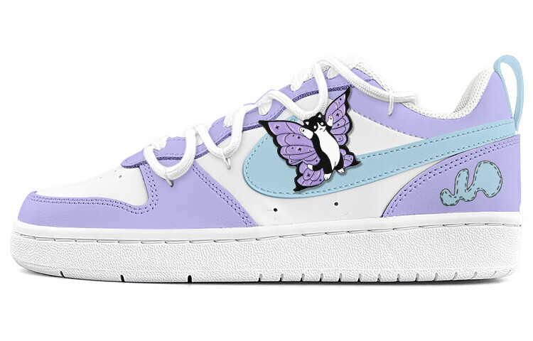 

Кроссовки Nike Court Borough Skateboarding Shoes Women's Low-top White/purple, цвет Light Lavender