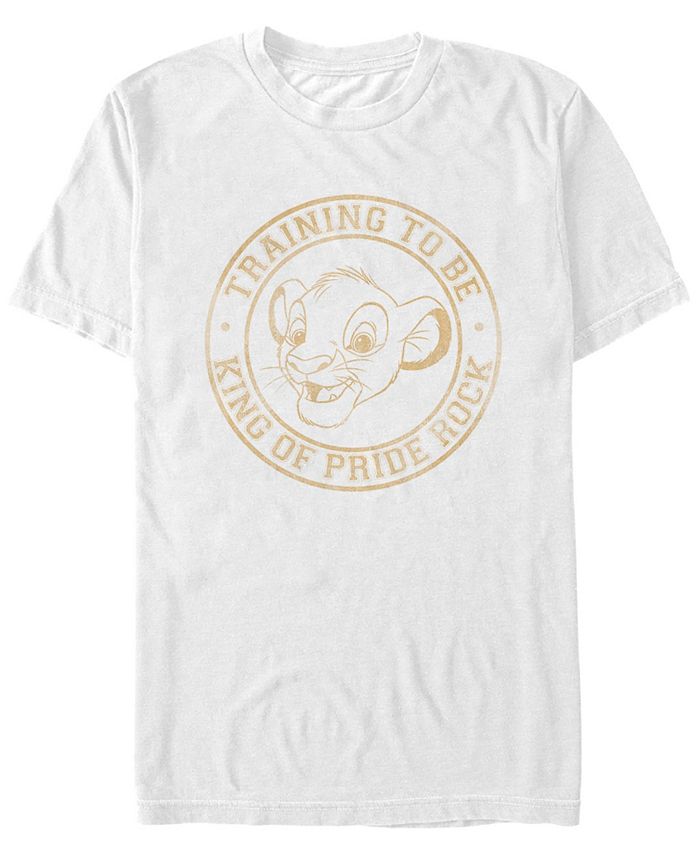 Мужская футболка Disney King Lion King Simba King In Training с короткими рукавами Fifth Sun, белый