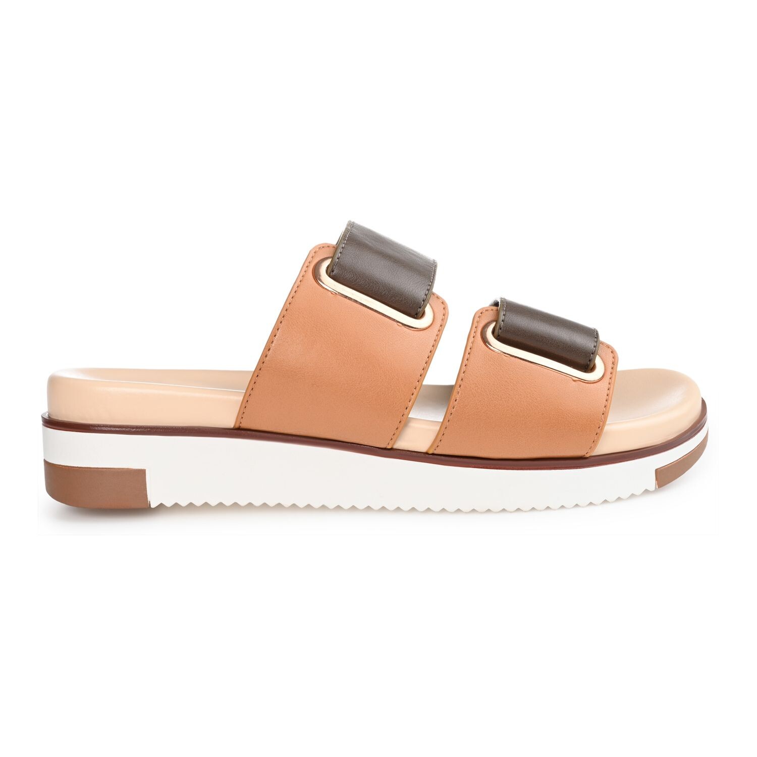 

Женские шлепанцы на платформе с двойным ремешком Journee Collection Ashanti Journee Collection, черный
