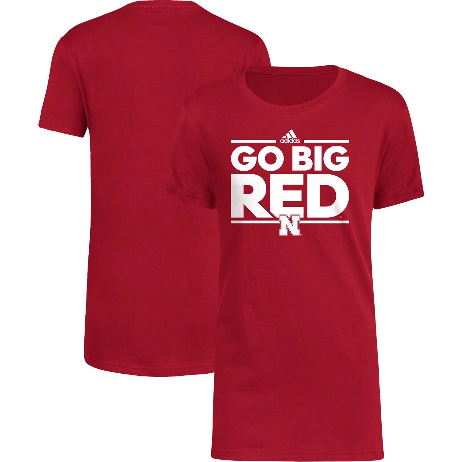 

Молодежная футболка adidas Scarlet Nebraska Huskers со слоганом Dazzler adidas