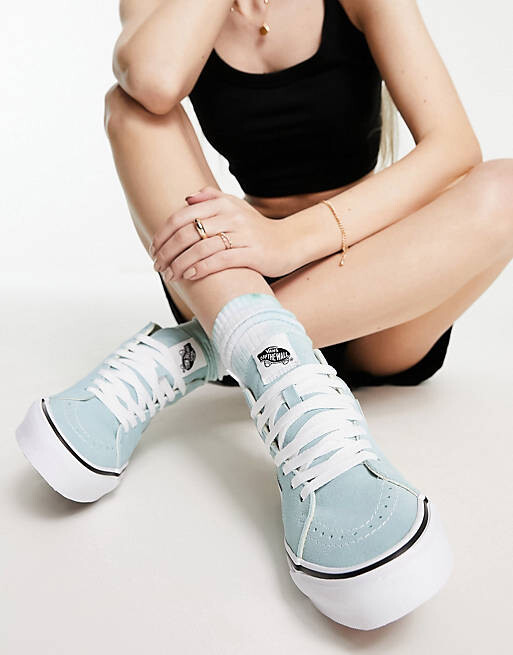 

Синие зауженные кроссовки Vans SK8-Hi